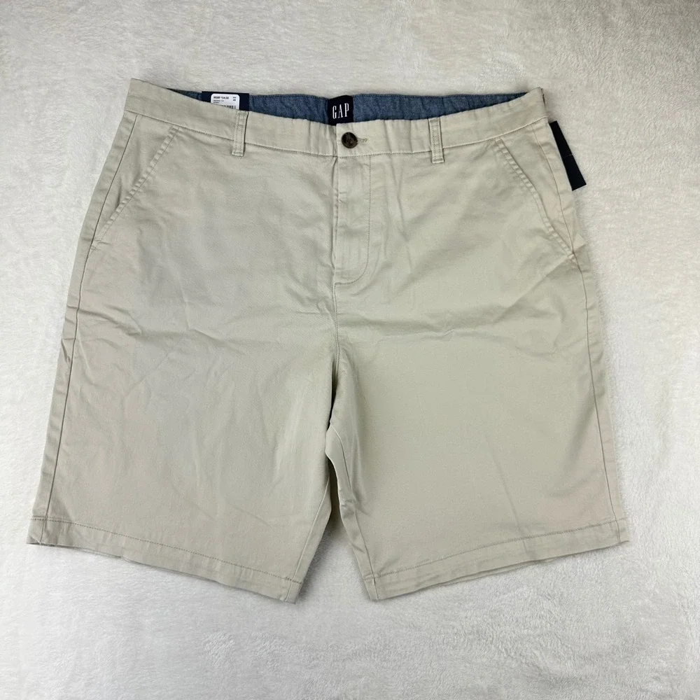 Gap Vintage Shorts Mens Chino QMS0838S Regular 40 Khaki Stretch Cotton Blend